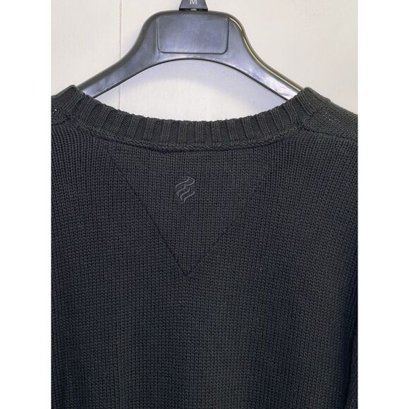 Vintage Rocawear Men's XL Y2K Embroidered Knit Sweater Pullover Black Streetwear - Picture 7 of 7